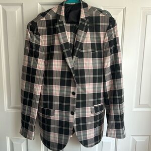 NWT boohooMAN tartan check blazer & trouser set